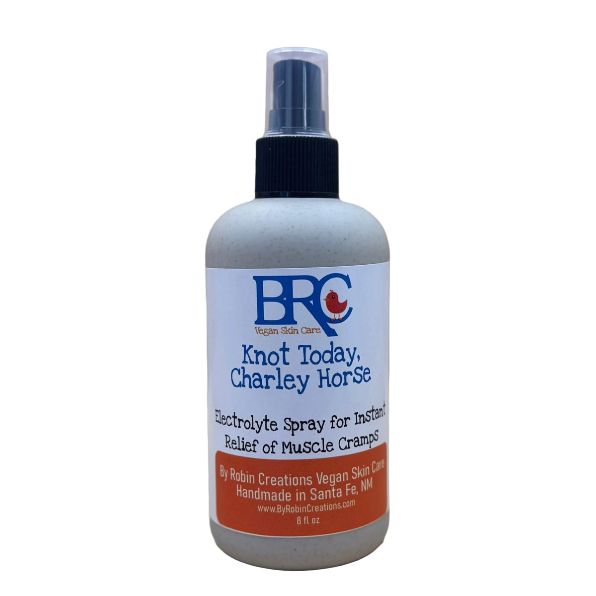 By Robin Creations Knot Today Charley Horse electrolyte spray for muscle cramps, PMS, runner's cramps, and growing pains.