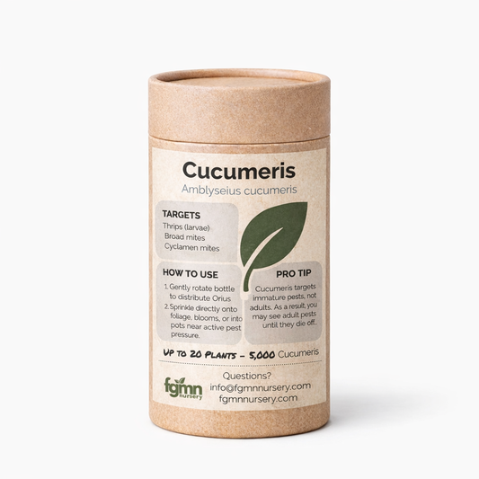 Amblyseius cucumeris Treatment Bottles - FGMN Nursery ~ Blessings Grow Meadows