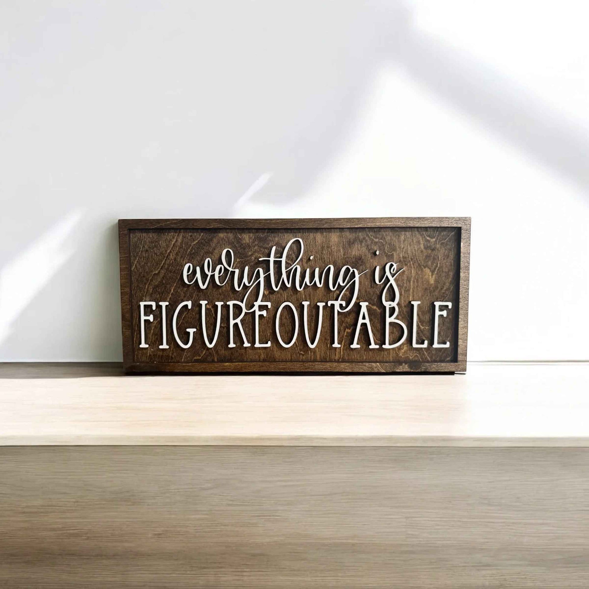 Personalized rustic wood sign with custom text, crafted by C2 Creations LLC, suitable for home decor or wall display.