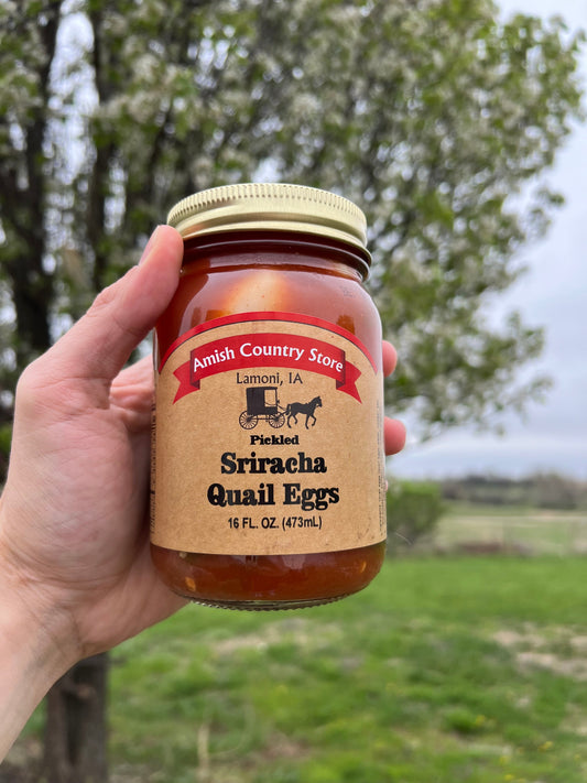 Pickled Sriracha Quail Eggs