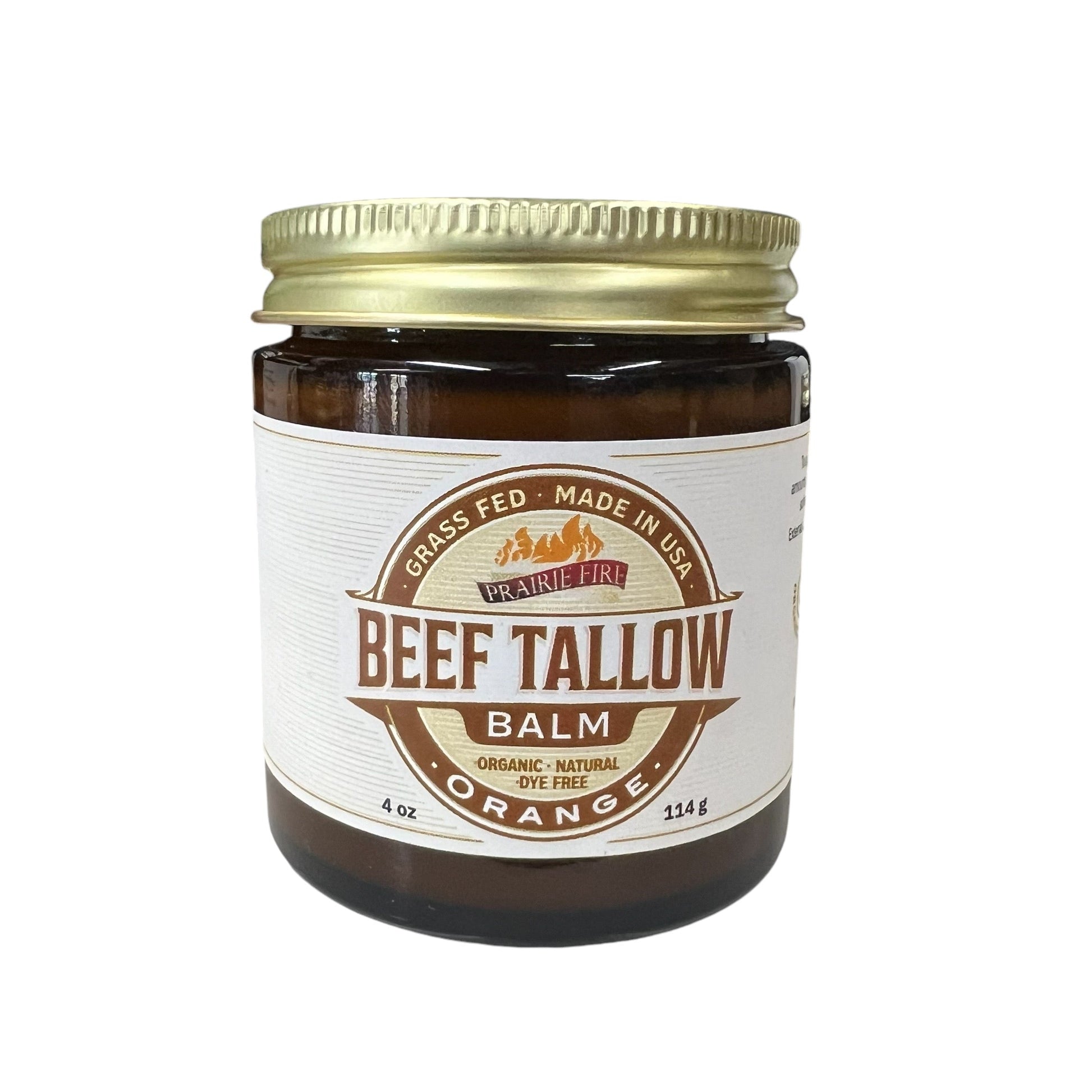 Beef Tallow Balm - 4 oz - Made in USA - Organic Grass Fed and Finished Tallow - Moisturizing Skin Care - Blessings Grow Meadows