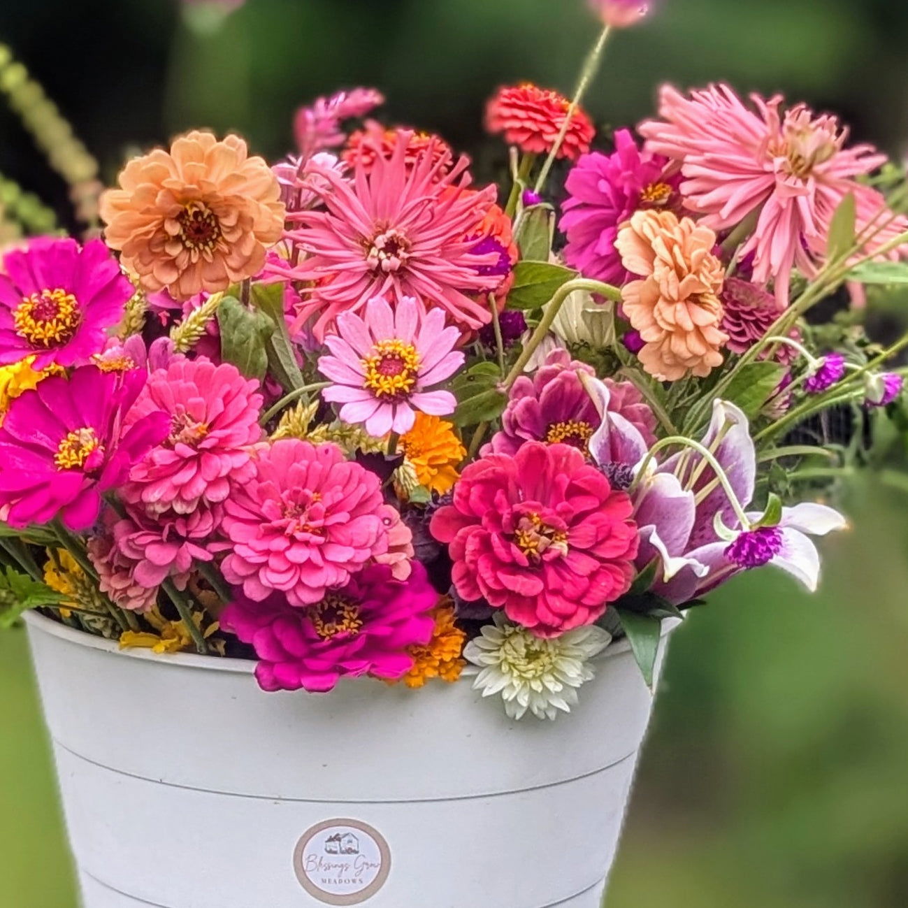 DIY Bloom Buckets + Greenery Bulk - Blessings Grow Meadows