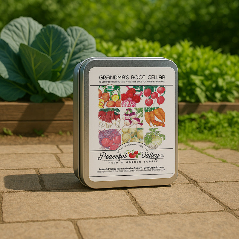 Gift Seed Tin - Grandma's Root Cellar Collection - Blessings Grow Meadows