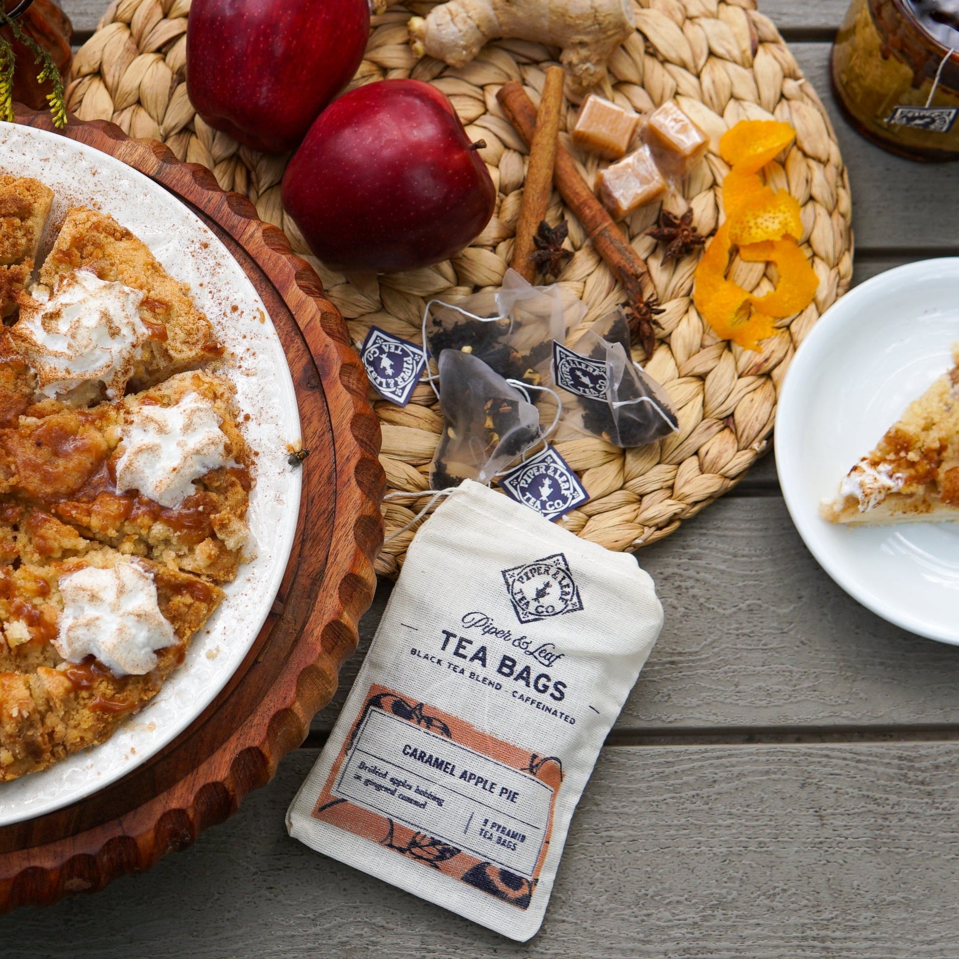 Caramel Apple Pie 9ct Tea Bags in Muslin - Blessings Grow Meadows