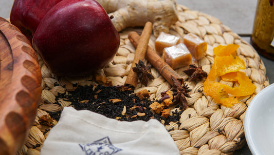Caramel Apple Pie Muslin Bag of Loose Leaf Tea - 15 Servings - Blessings Grow Meadows