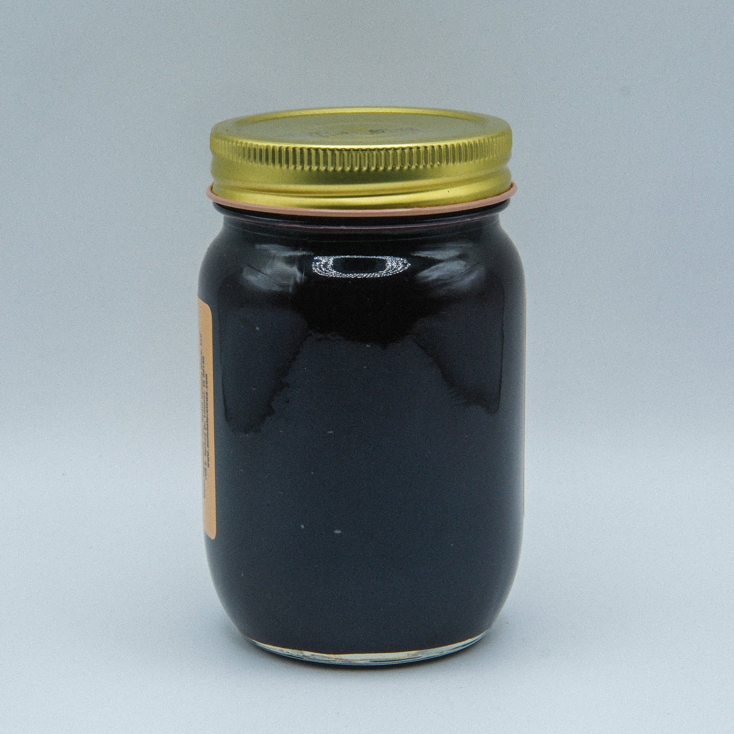 Canned Amish Country Store blackberry seedless jam jar, 18 oz, with a label and lid, for breakfast or baking.