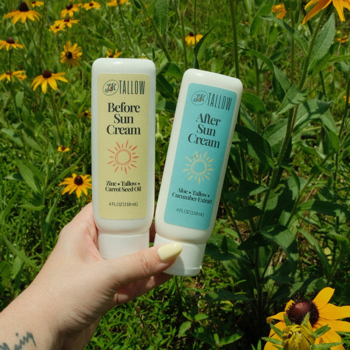 Tallow Sun Care Duo - Before & After Sun Cream - Blessings Grow Meadows