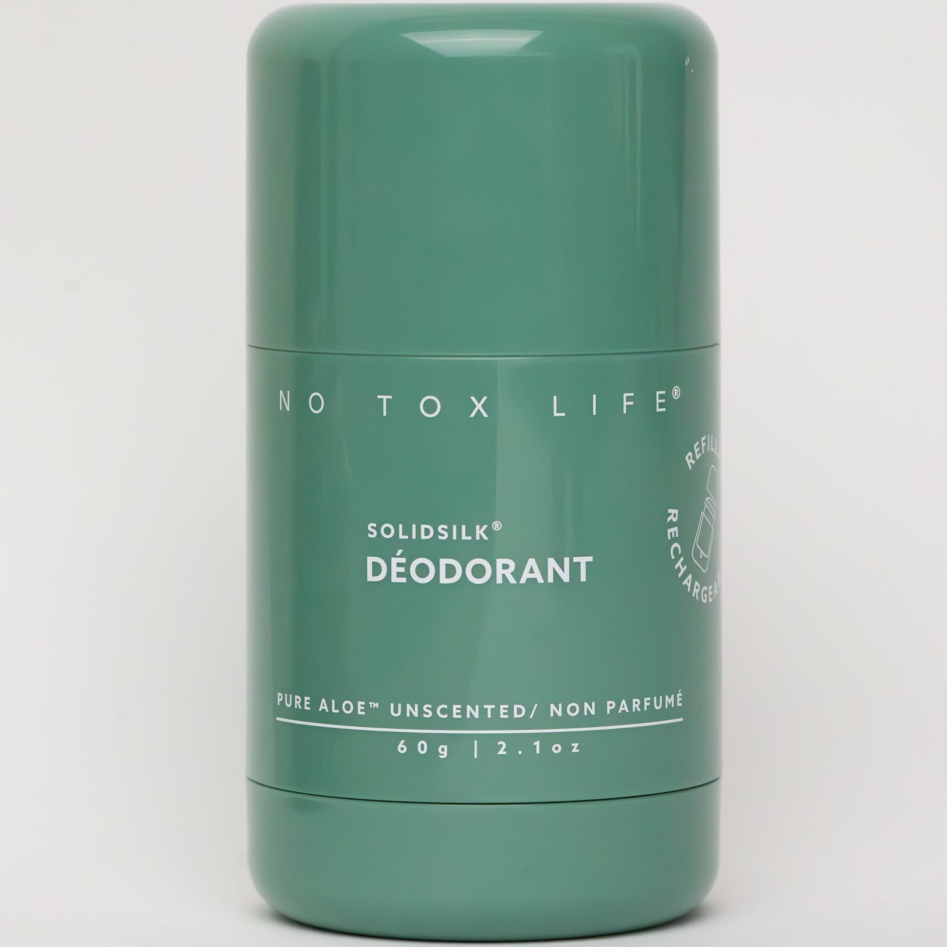 SOLIDSILK® Refillable Deodorant (Pure Aloe Fragrance-Free) - Extra Strength - No Tox Life® - Blessings Grow Meadows