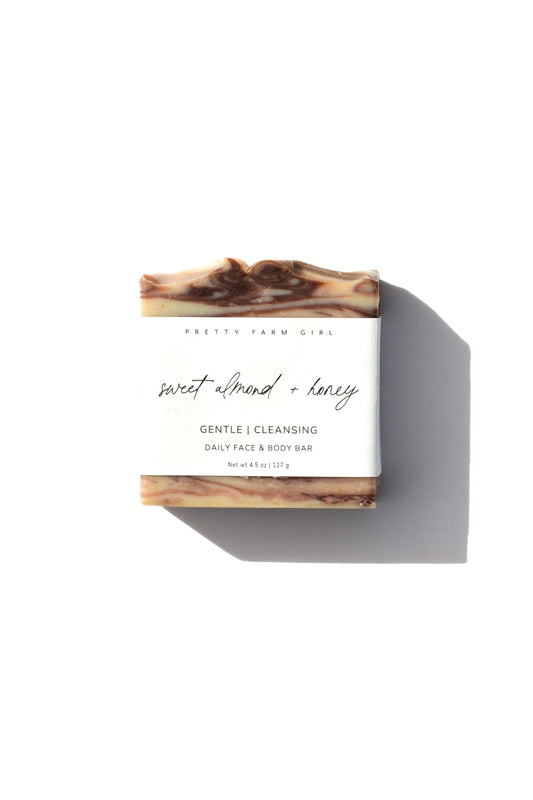 Sweet Almond + Honey Handmade Tallow and Goat Milk Soap Bar - Blessings Grow Meadows