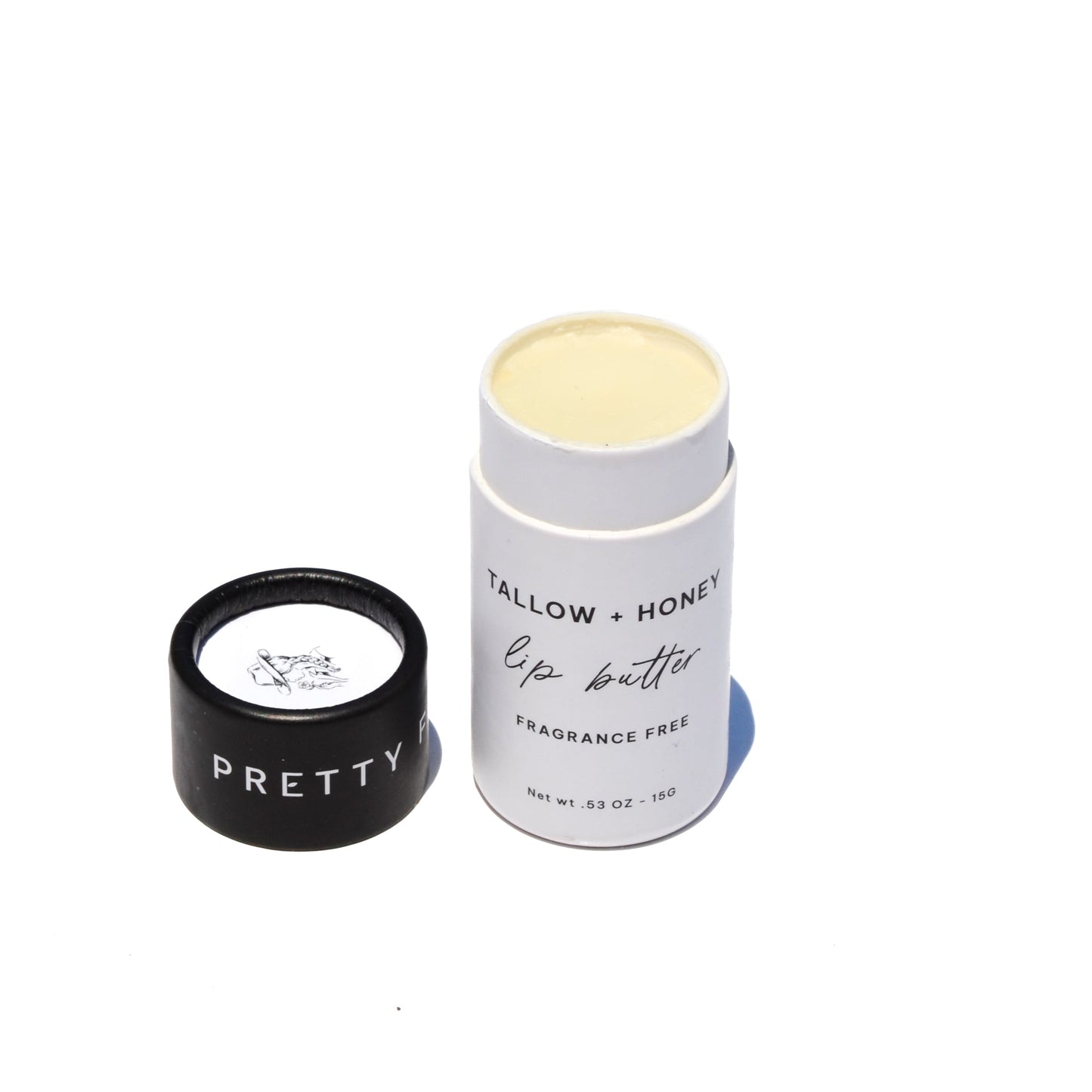 Fragrance Free Tallow + Honey Lip Butter in Eco-Friendly Travel Tubes - Blessings Grow Meadows