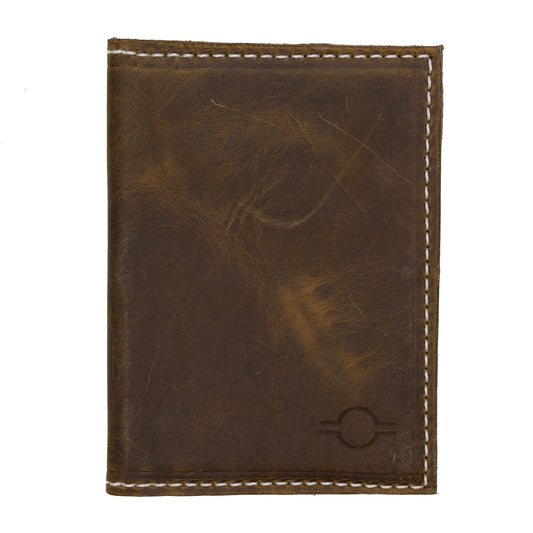 Custom passport wallet by Rebekah Scott Designs featuring a unique design, shown with its sleek, compact exterior and personalized details.
