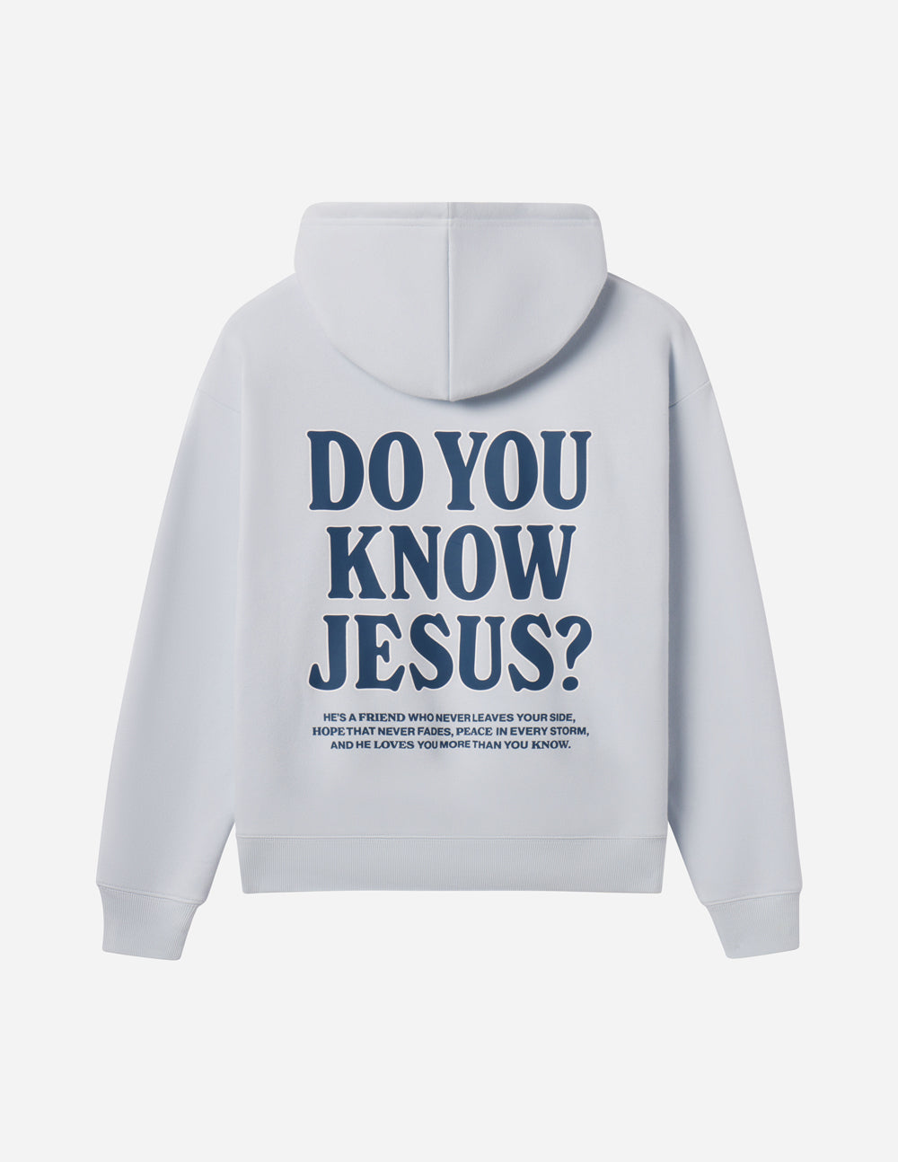 Unisex hoodie by Elevated Faith featuring the "Do You Know Jesus" design, shown in a comfortable, casual fit with a front graphic.