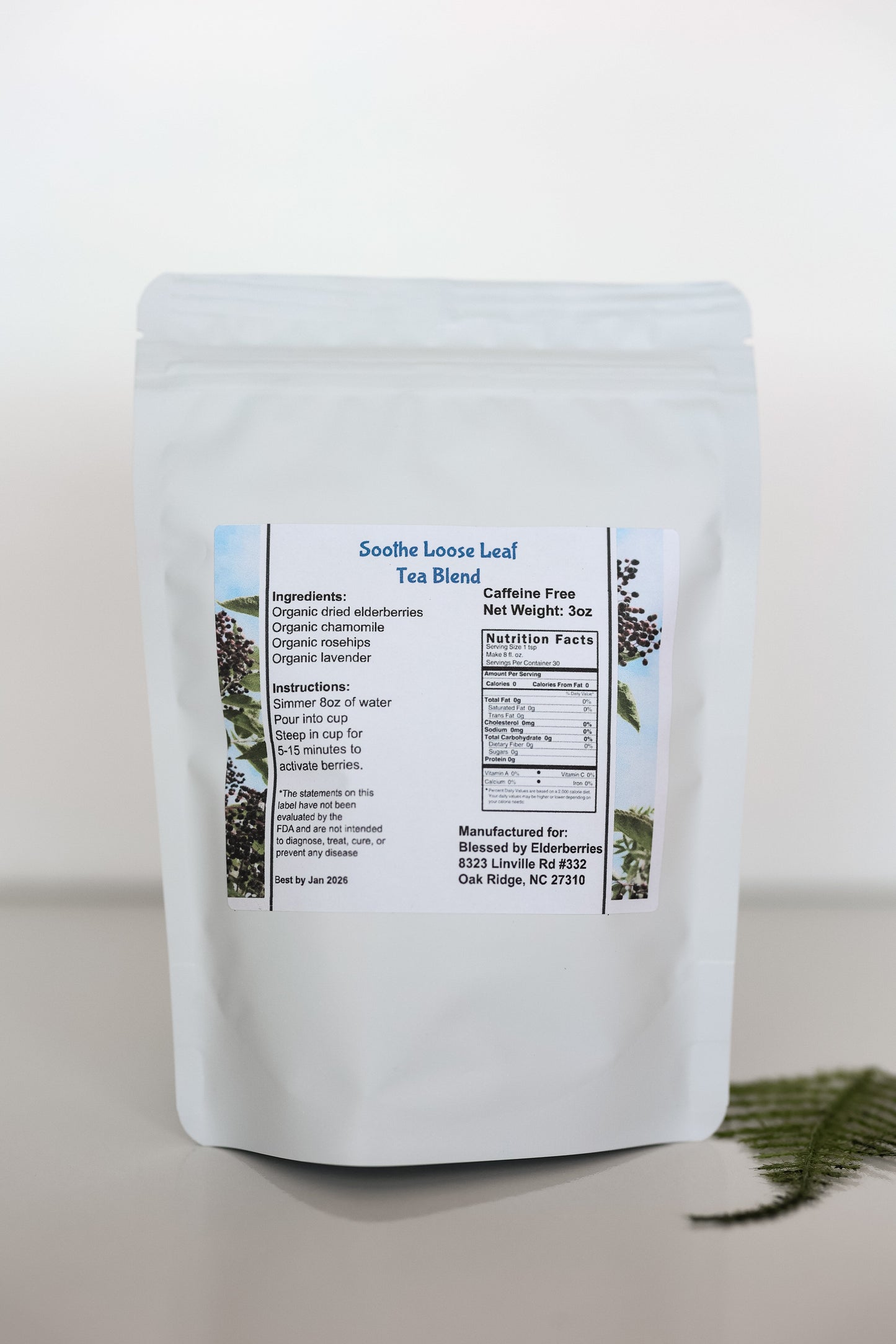 Soothe Blend Elderberry Tea - Blessed by Elderberries ~ Blessings Grow Meadows