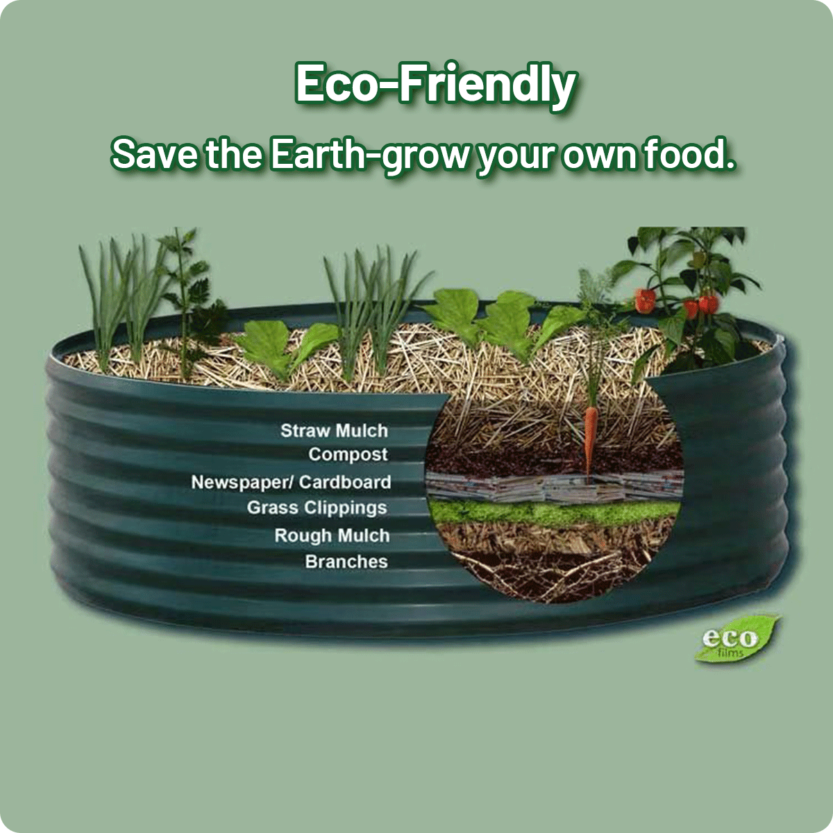 Eco Friendly Round Raised Garden Bed