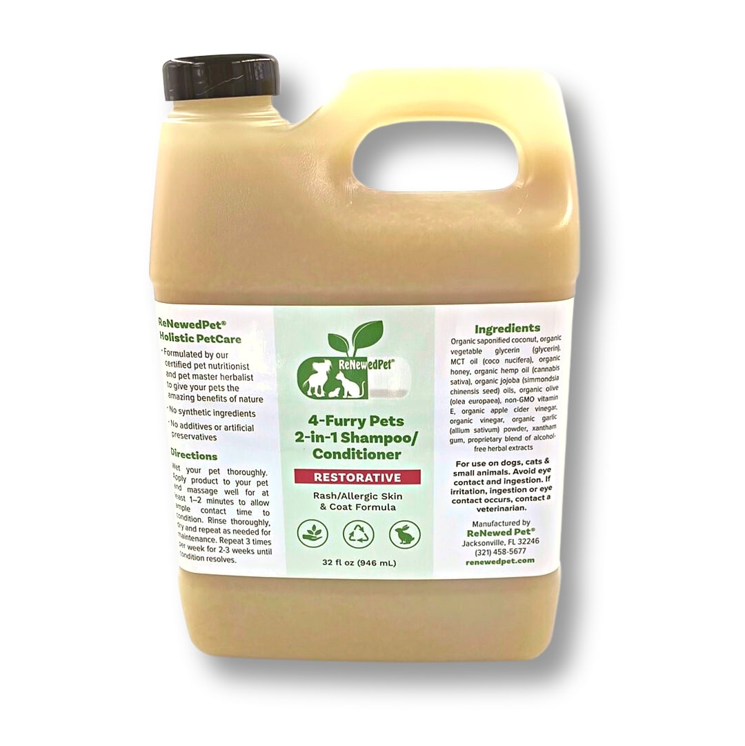 4-FURRY PETS 2-IN-1 * RESTORATIVE SHAMPOO & CONDITIONER - Blessings Grow Meadows
