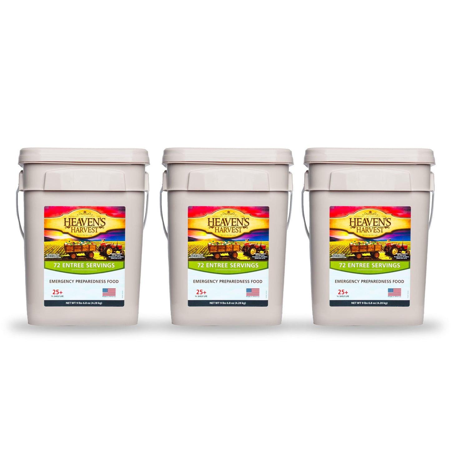 Entree Bucket  - 3 Pack - Emergency Survival Food Kit