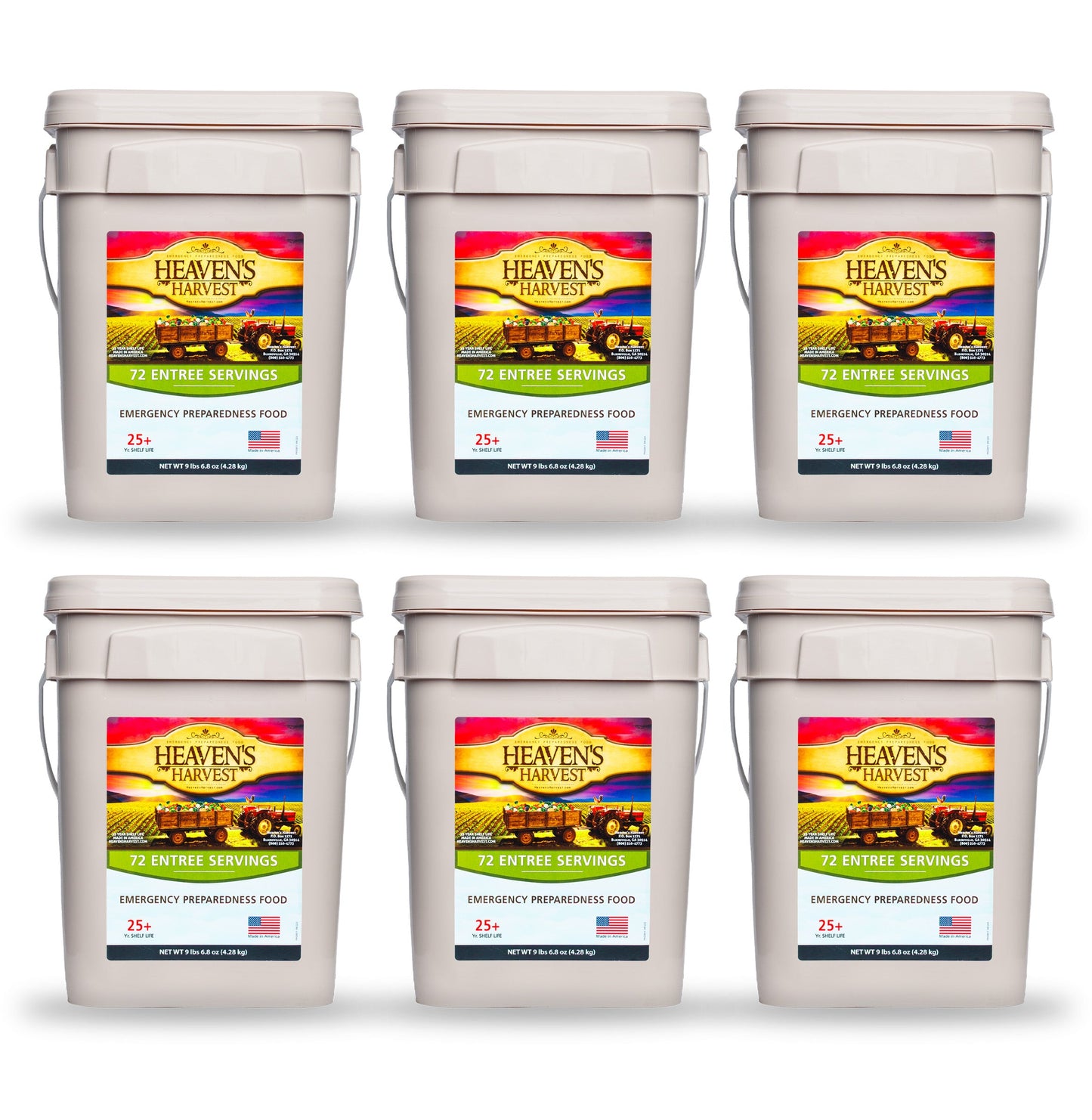 Entree Bucket  - 1 Person 1 Month - 72 Servings - Emergency Survival Food Kit