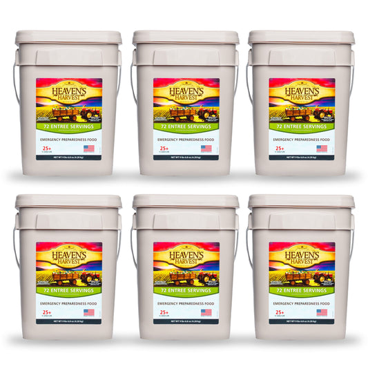 Entree Bucket  - 6 Pack - Emergency Survival Food Kit