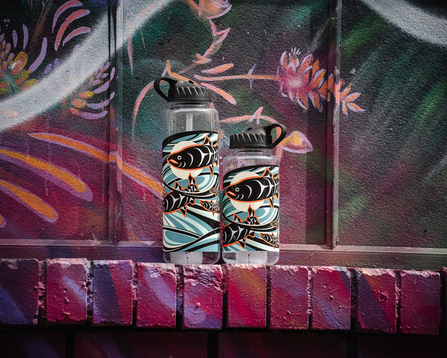 Nalgene OG Leggitt & LaClair art water bottle by Epic Water Filters USA, 32oz and 48oz size, with colorful artistic design.