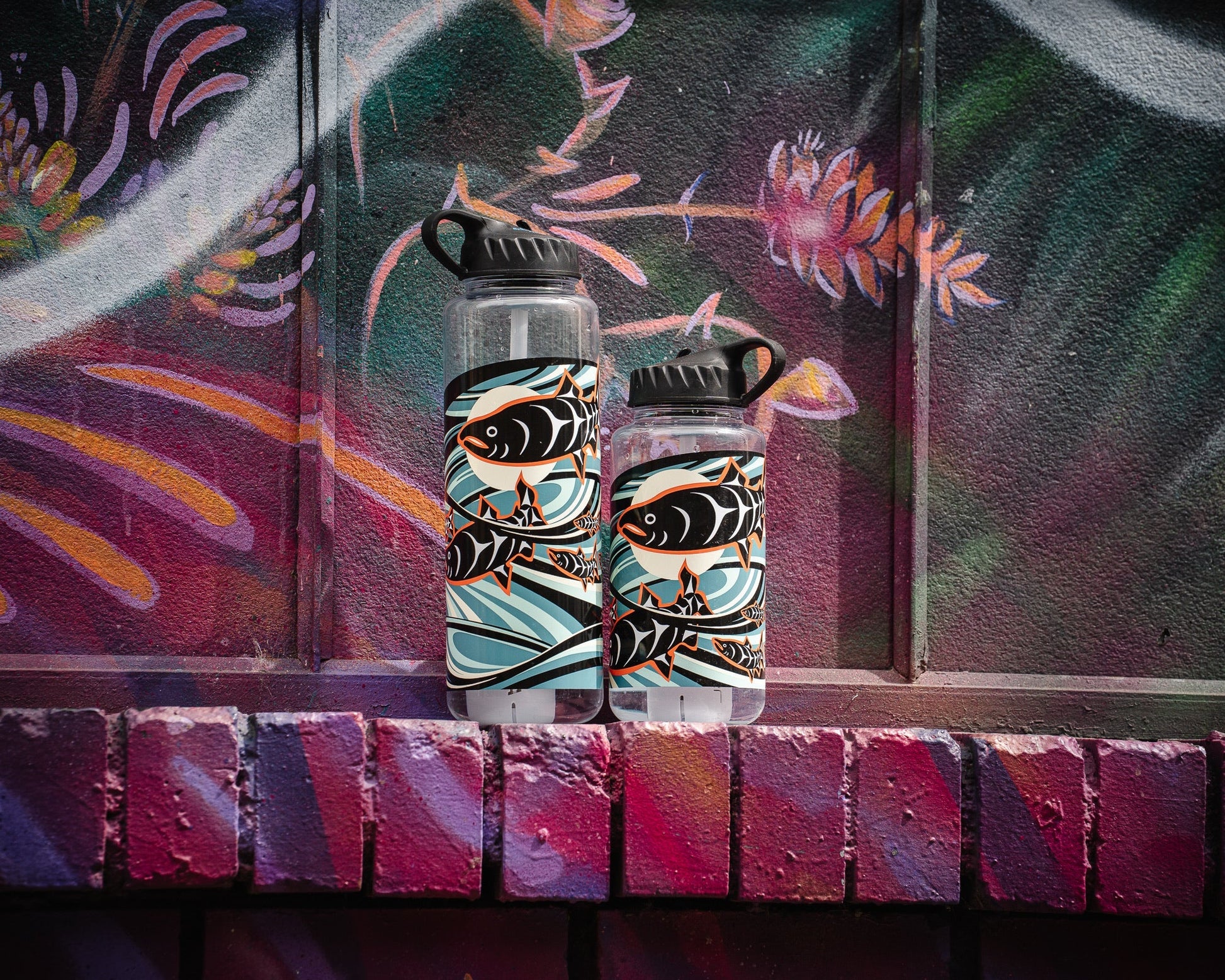 Nalgene OG Leggitt & LaClair art water bottle by Epic Water Filters USA, 32oz and 48oz size, with colorful artistic design.