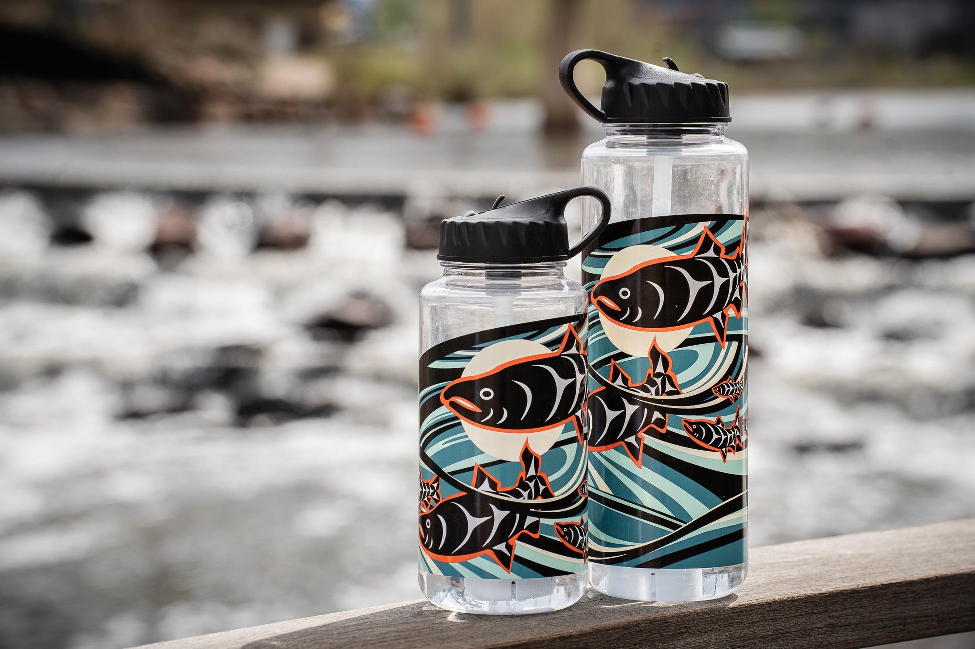Nalgene OG Leggitt & LaClair art water bottle by Epic Water Filters USA, 32oz and 48oz size with colorful graphic design.