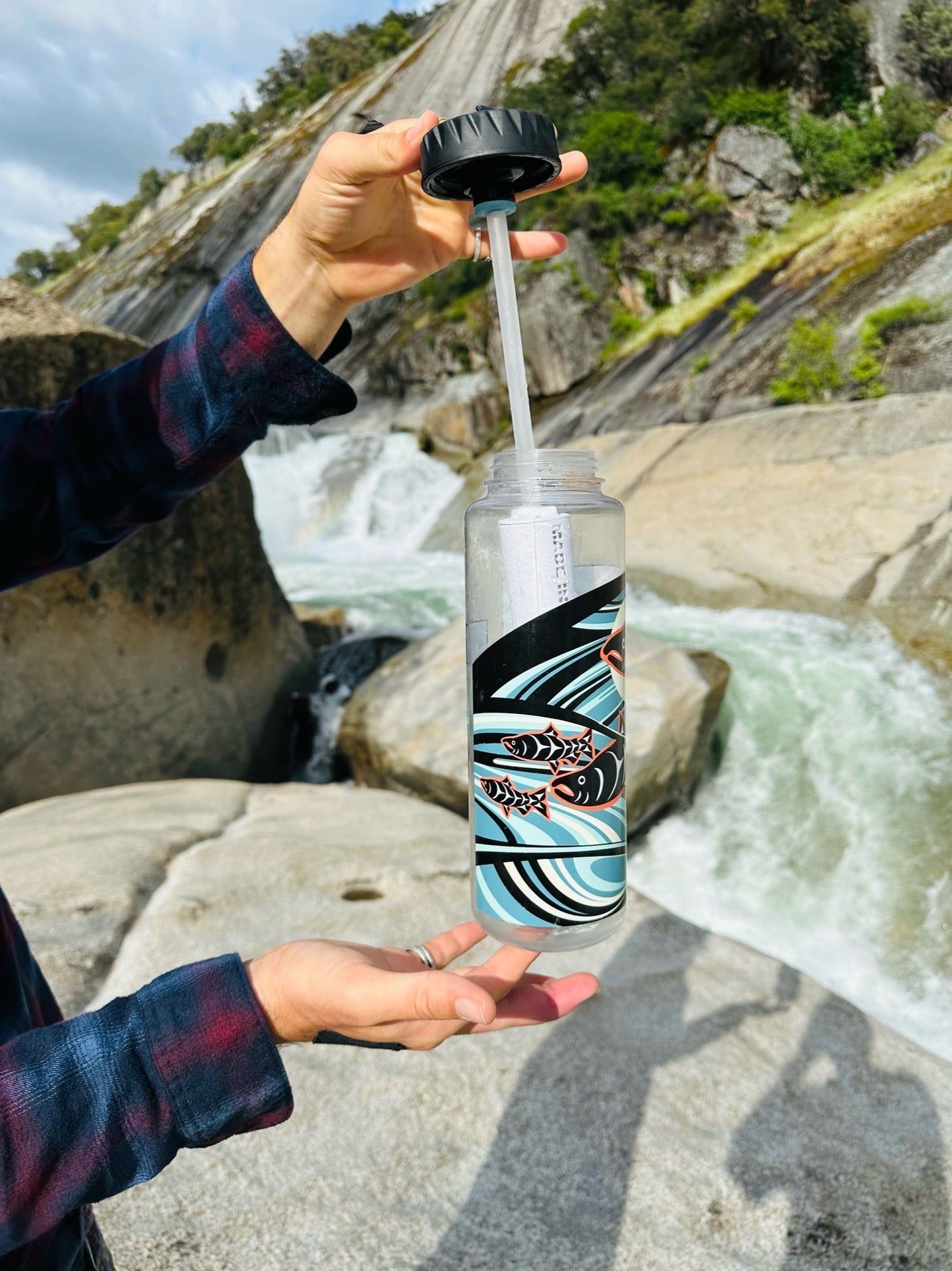 Nalgene OG Leggitt & LaClair art water bottle by Epic Water Filters USA, 32oz and 48oz sizes, featuring colorful artistic designs.