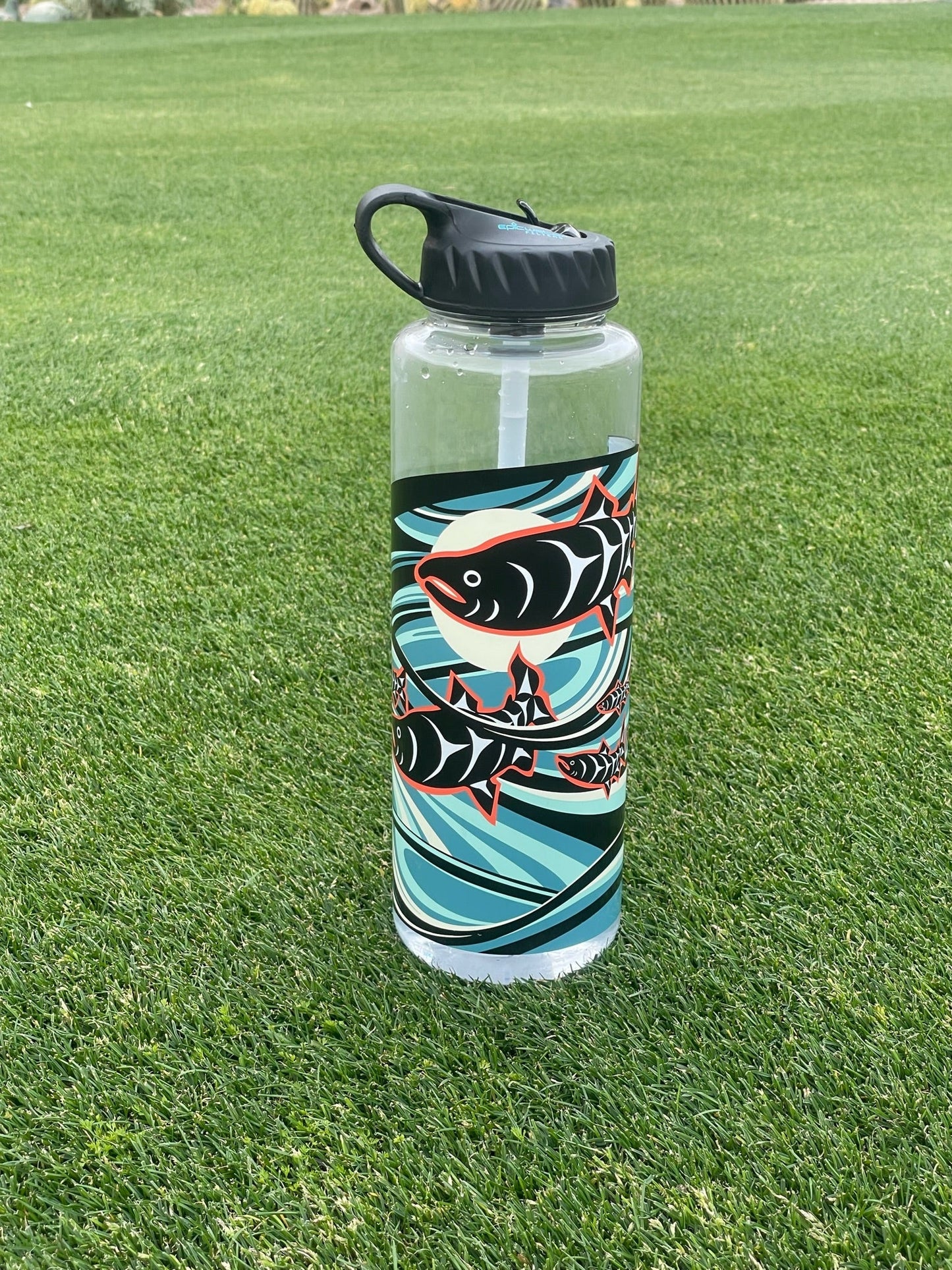 Nalgene OG Leggitt & LaClair art water bottle by Epic Water Filters USA, 32oz and 48oz sizes, featuring colorful artistic designs.