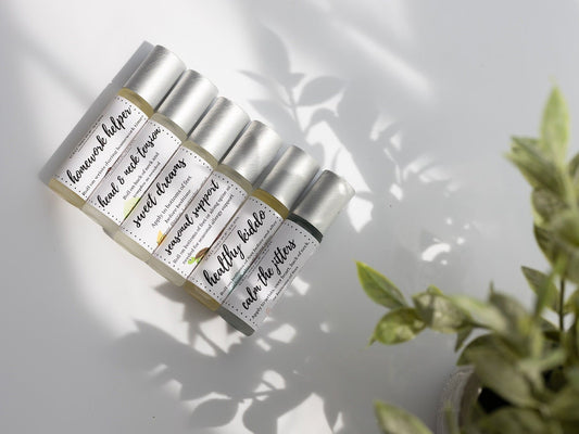 Essential Oil Roller Blends For Kids- Back to School Support - Blessings Grow Meadows -