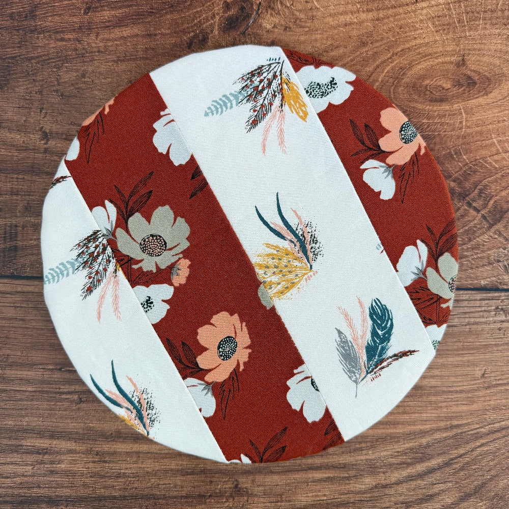 Small Farm Bowl and Banneton Covers by Five Oaks Farm, featuring natural fabric covers for bread proofing and serving.