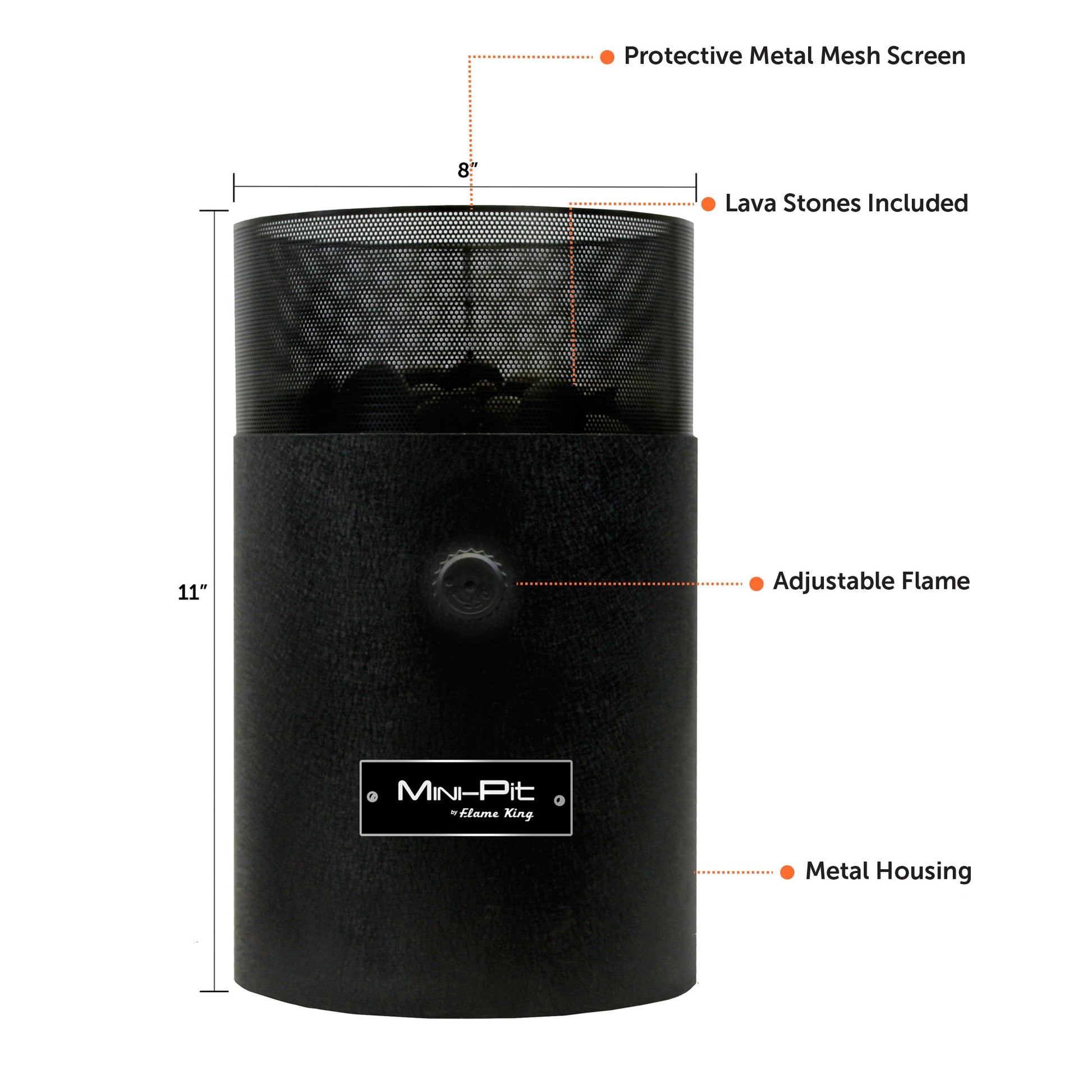 Flame King smokeless portable tabletop fire pit for camping, dual fuel propane and butane, compact and easy to use.