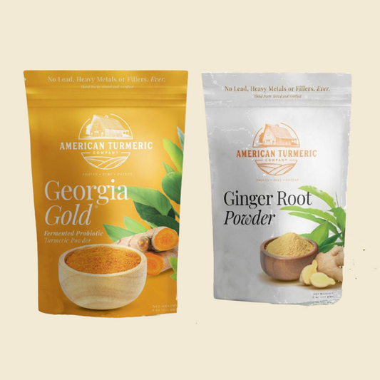 Organic Fermented Turmeric & Ginger Powder Bundle – Synergistic Clean Wellness - Blessings Grow Meadows
