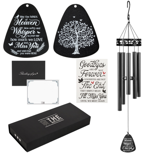 34" Serenity Family-Love Memorial Wind Chimes, Thoughtful Gift For Special Occasions or Reflections - Blessings Grow Meadows