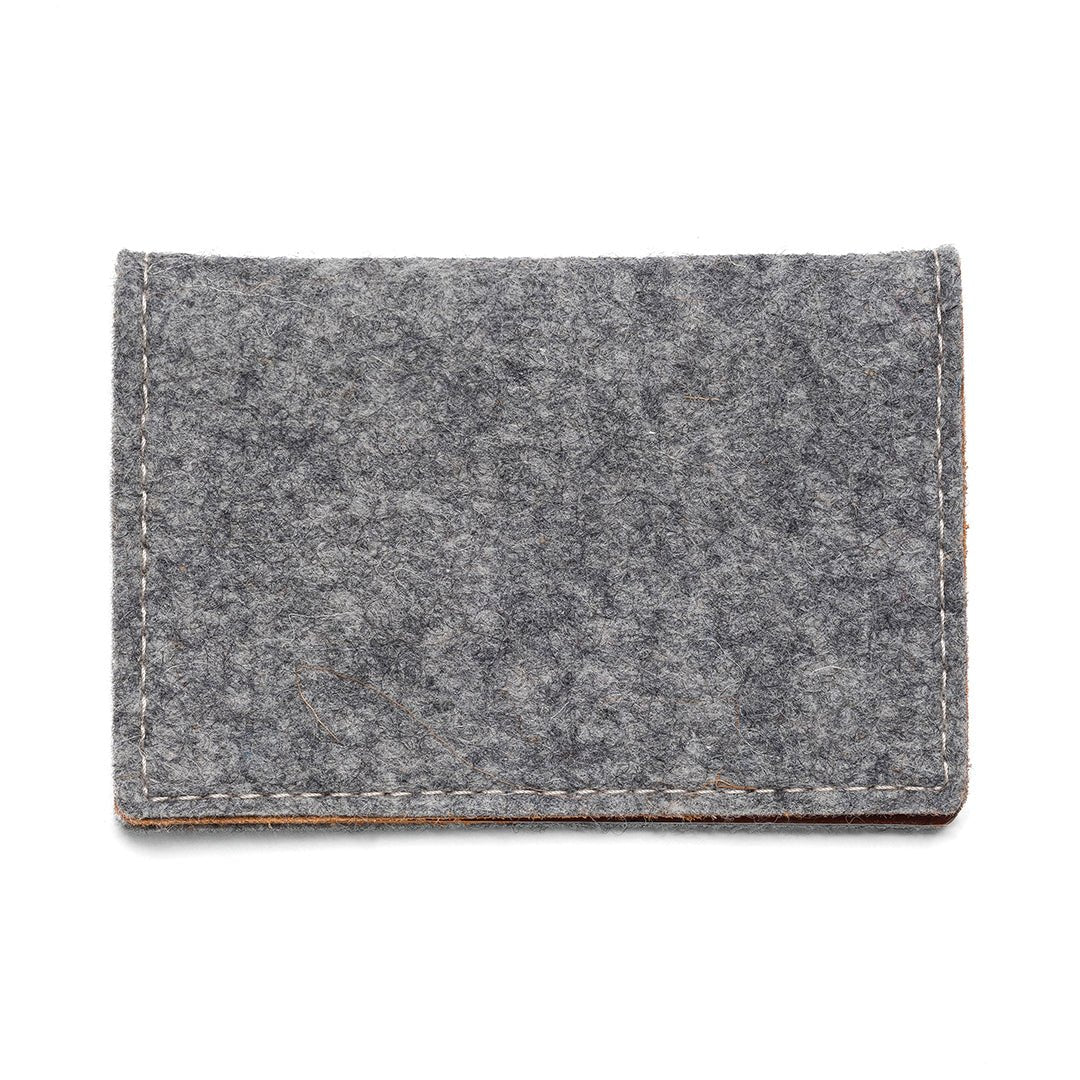 Felt and Leather Bifold Wallet - Blessings Grow Meadows -