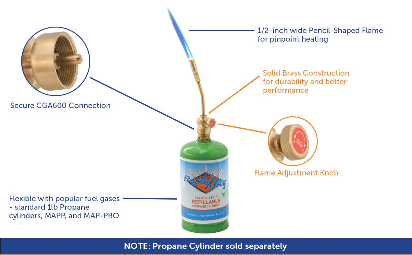 Flame King Multi-Purpose Pencil Propane Torch Head - Blessings Grow Meadows -