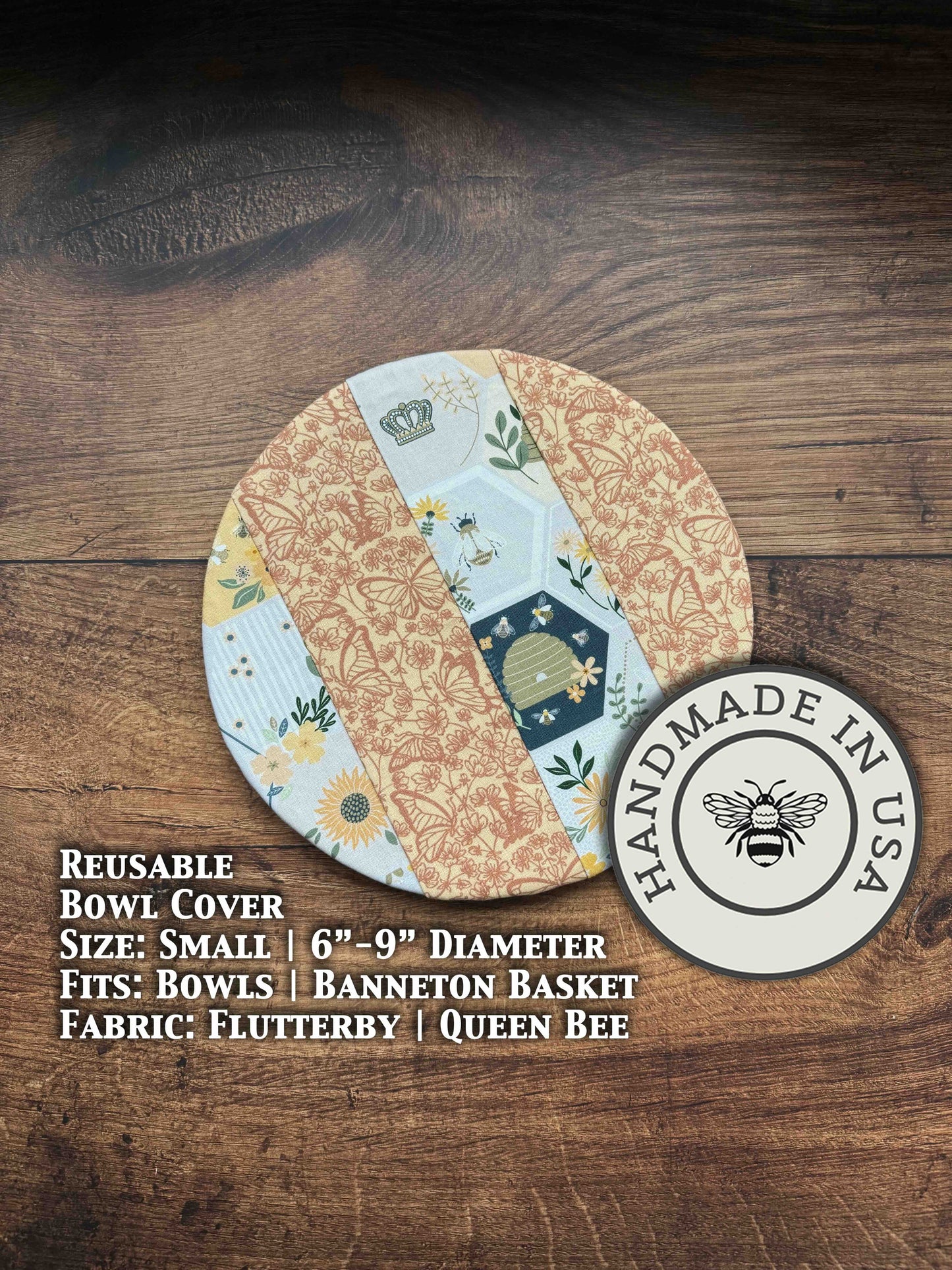 Small bowl and banneton covers from Five Oaks Farm, featuring rustic fabric covers for bread proofing baskets.