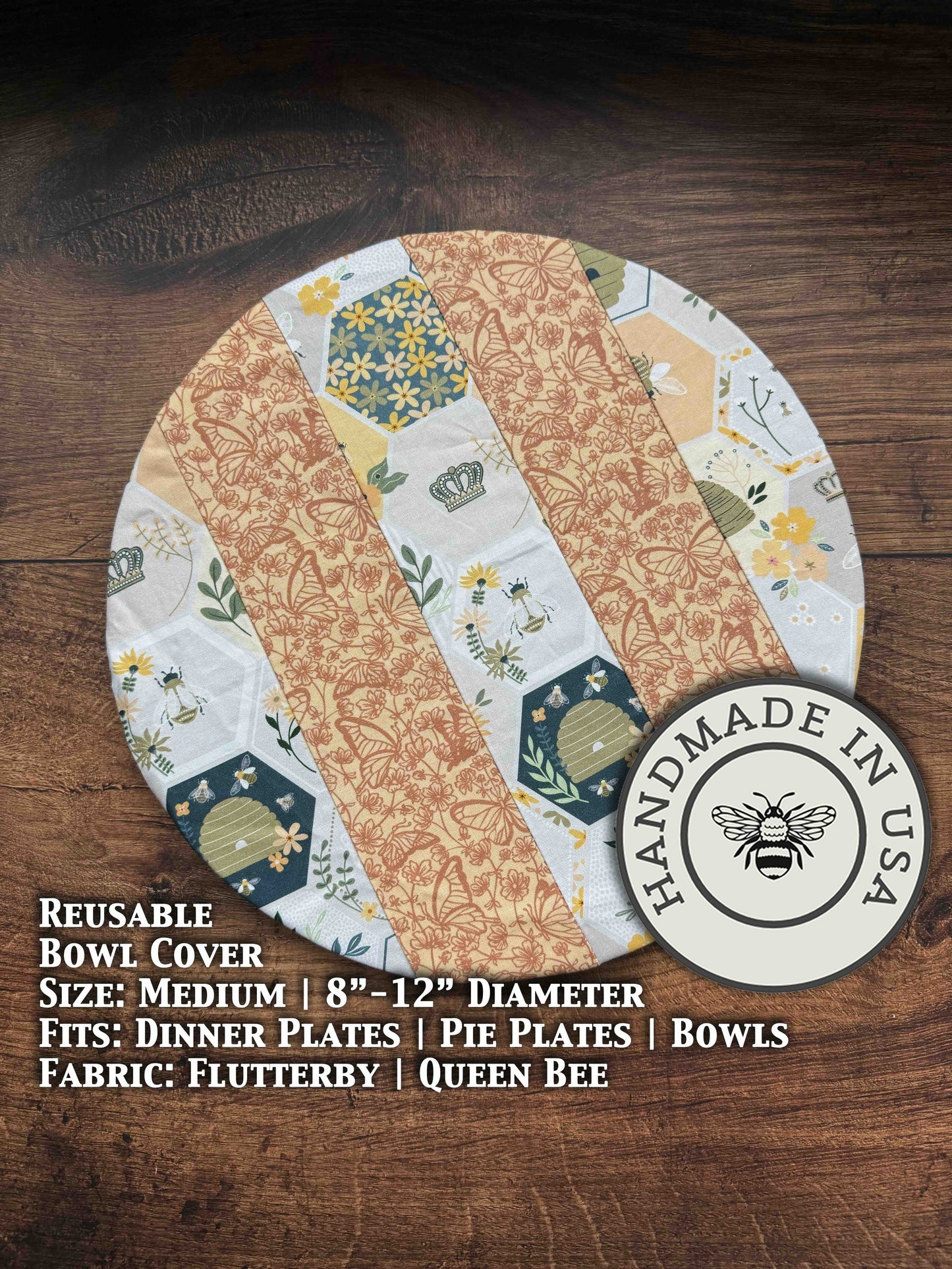 Medium bowl and banneton covers from Five Oaks Farm, featuring rustic fabric designs for bread proofing and storage.