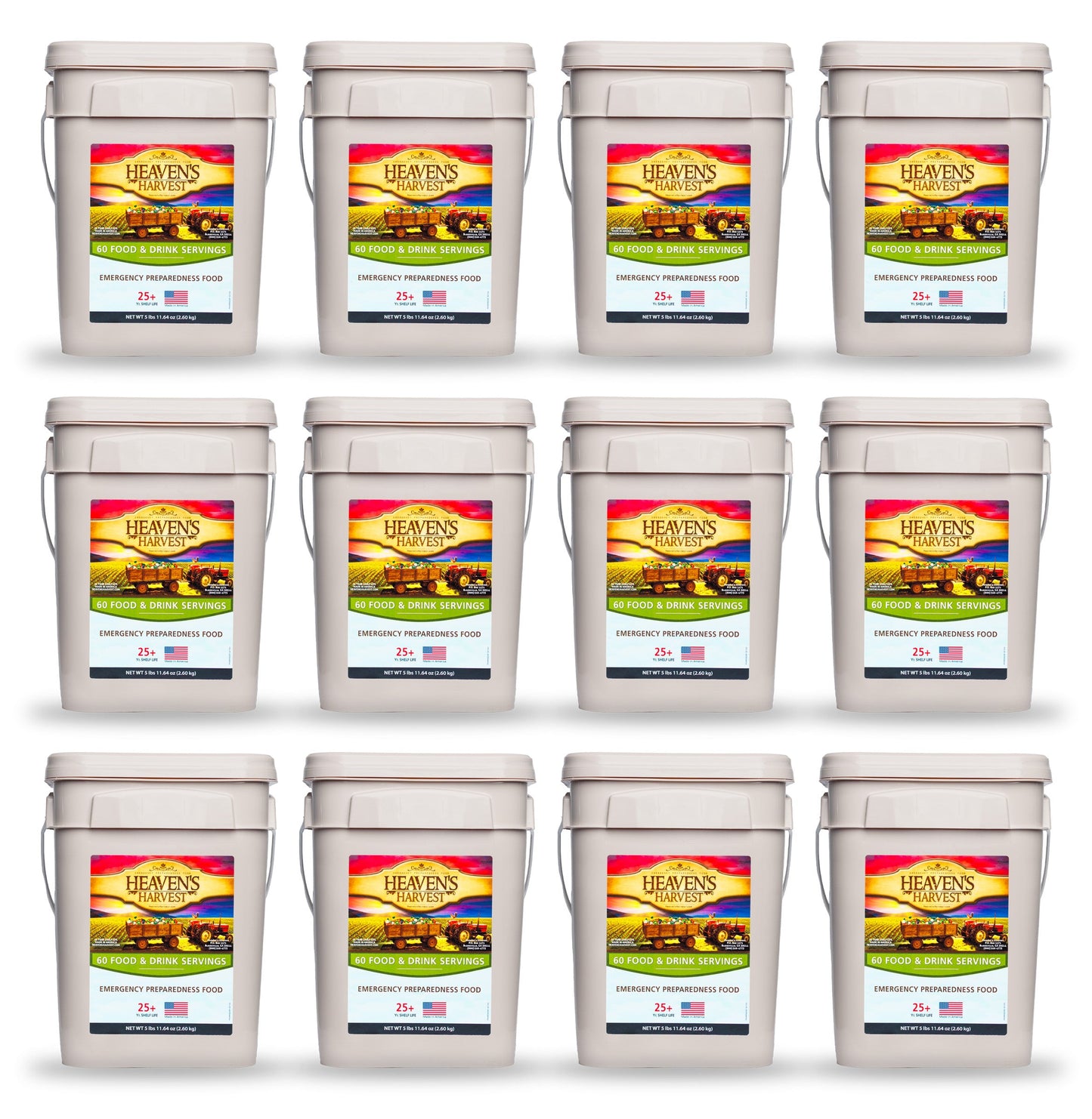 1 Week Kit -Starter Food & Drink Bucket - 1 Person 1 Week - 60 Servings - Emergency Survival Food Kit