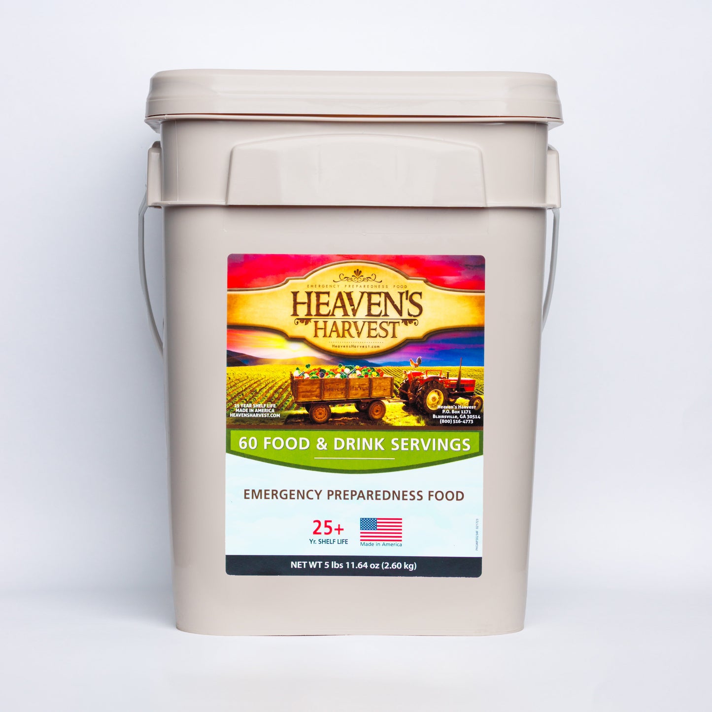 1 Week Kit -Starter Food & Drink Bucket - 1 Person 1 Week - 60 Servings - Emergency Survival Food Kit