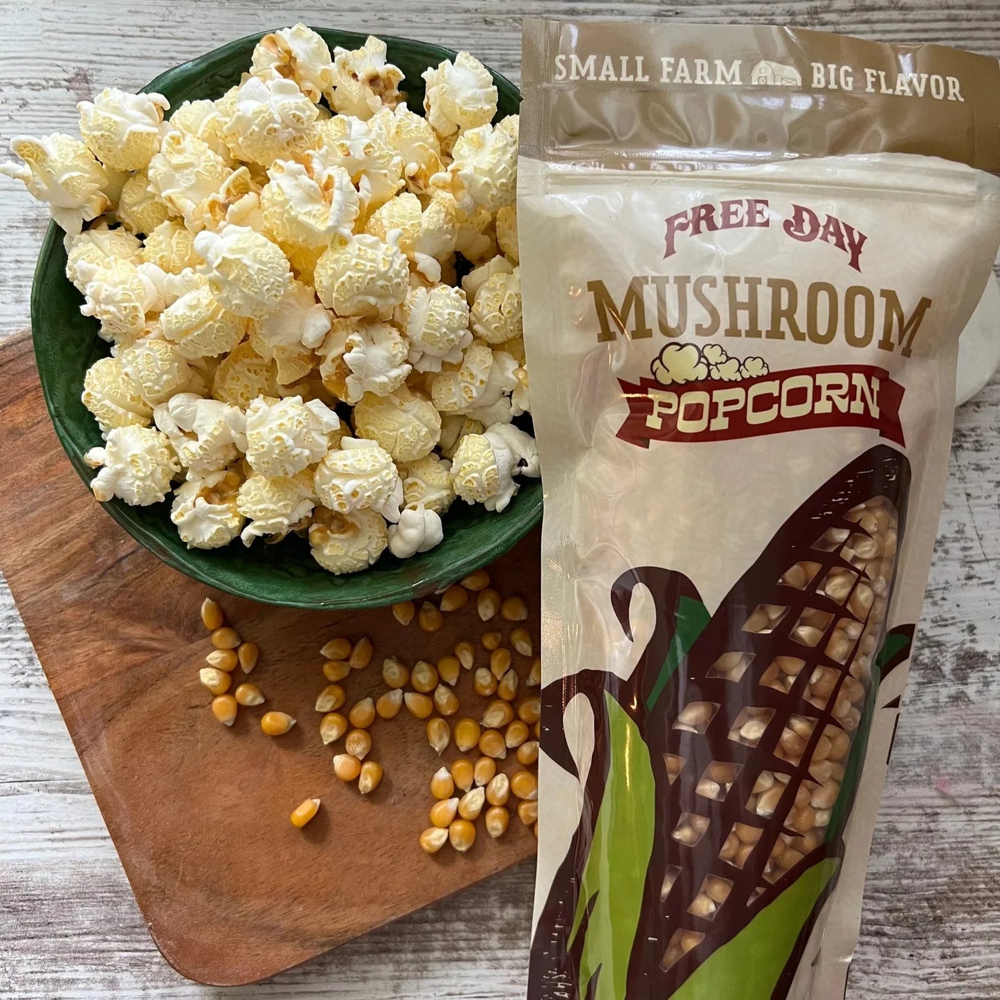 Mushroom Un-Popped Popcorn | 1 lb | Non-GMO | Free Day Popcorn - BuyNebraska.com ~ Blessings Grow Meadows