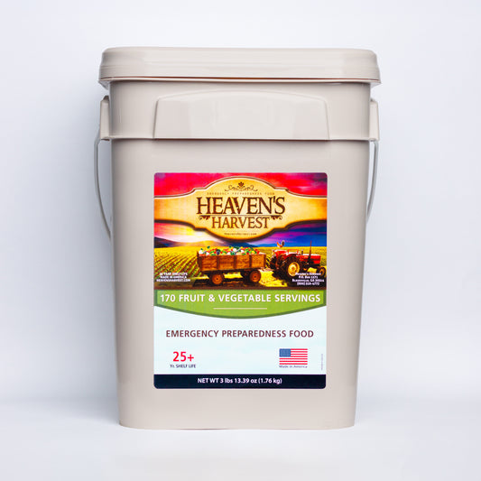 Fruit & Vegetable Bucket - 1 Person 1 Month - 170 servings - Emergency Survival Food Kit