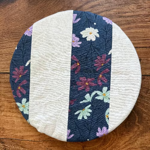 Small bowl and banneton covers from Five Oaks Farm, featuring natural fabric designs for bread proofing and dough rising.