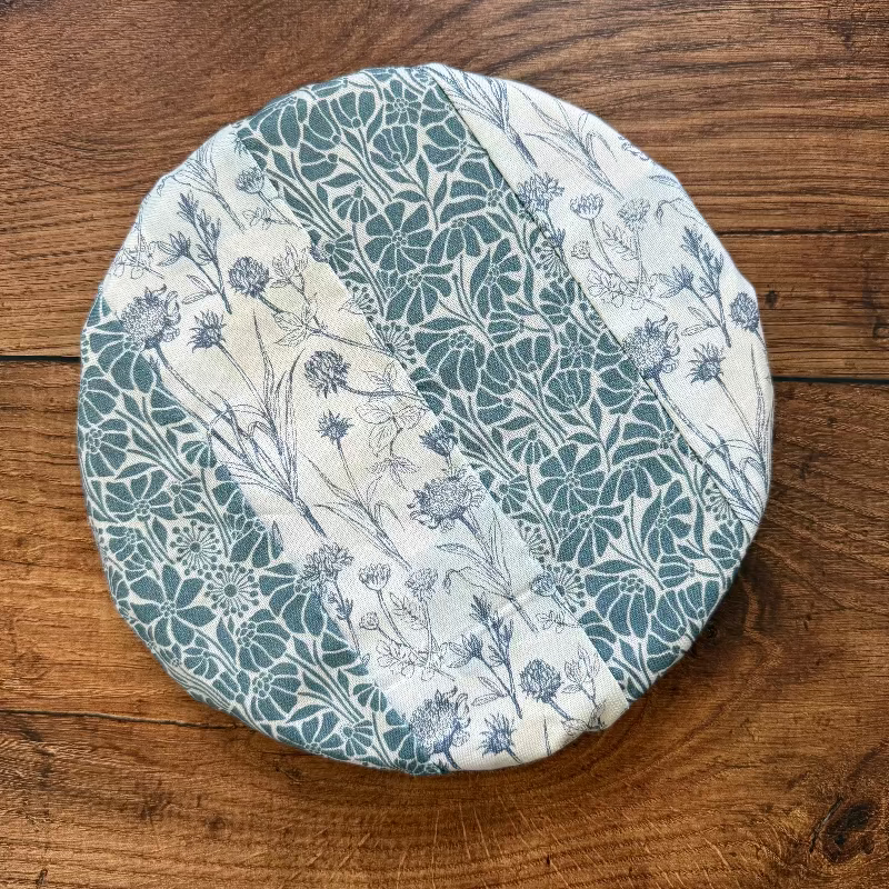 Small bowl and banneton covers from Five Oaks Farm, natural fabric covers for bread proofing and dough fermentation.