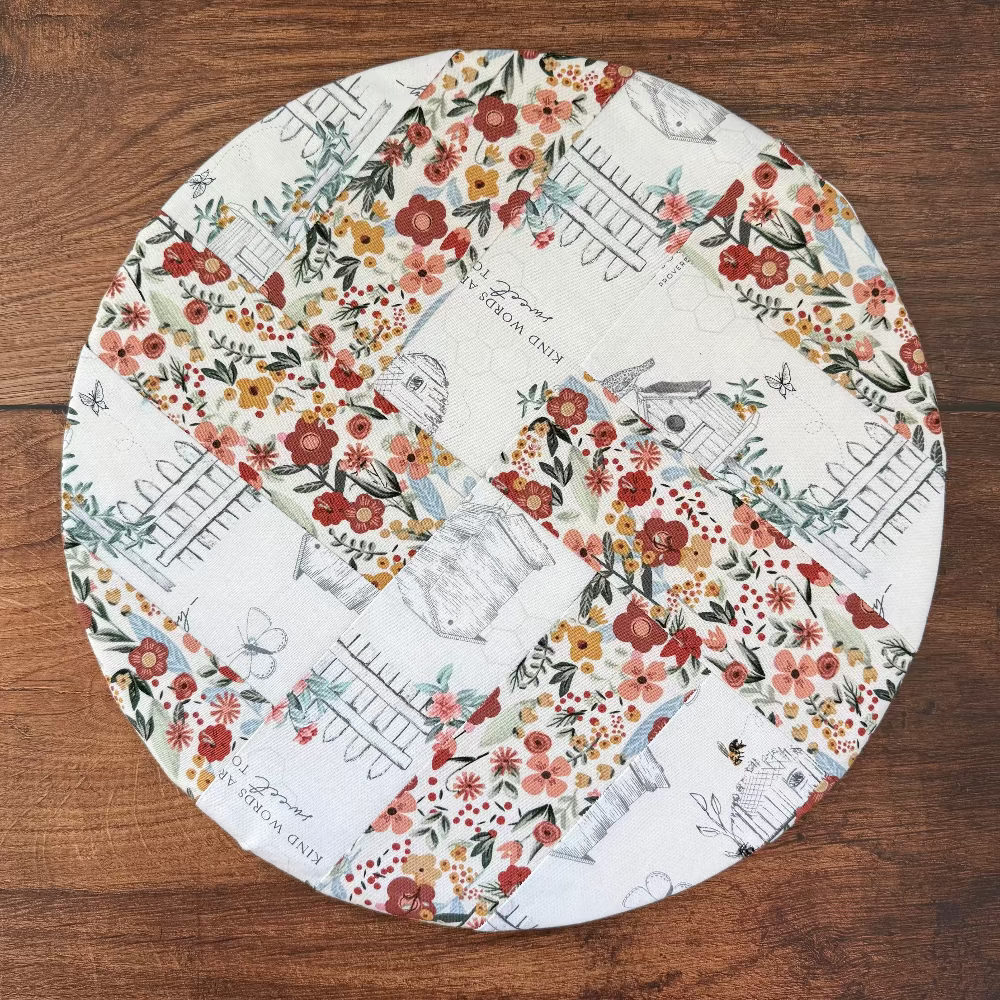 Large Farm Bowl Covers by Five Oaks Farm, durable fabric covers for mixing bowls, ideal for kitchen and food storage.
