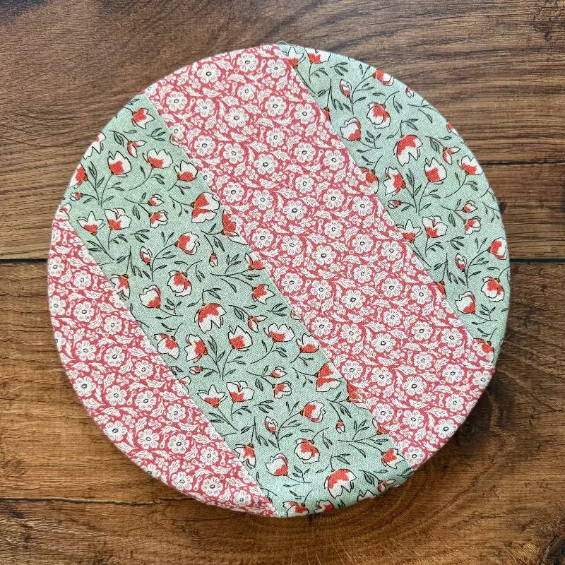 Small bowl and banneton covers from Five Oaks Farm, rustic baking accessories with fabric covers for bread proofing.