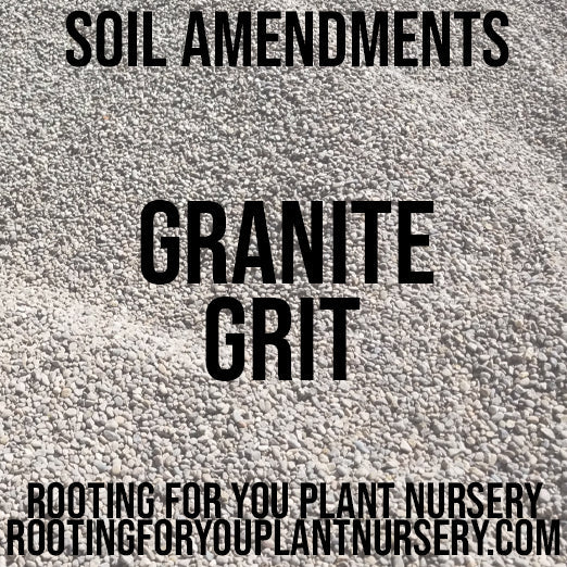 Granite Grit Soil Amendment 8oz Volume Resealable Bags Organic - Oregon Licensed Nursery - Measured in 8oz Volume 6x9x3 Bag