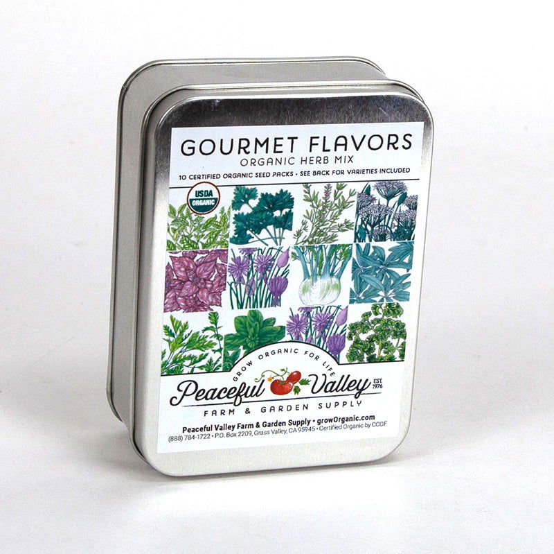 Gift Seed Tin - Gourmet Flavors Collection - Blessings Grow Meadows -