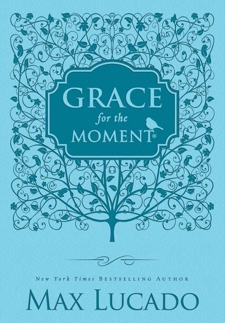 Cover image of "Grace for the Moment: 365 Devotions" by Max Lucado, a Christian devotional book with a serene design.