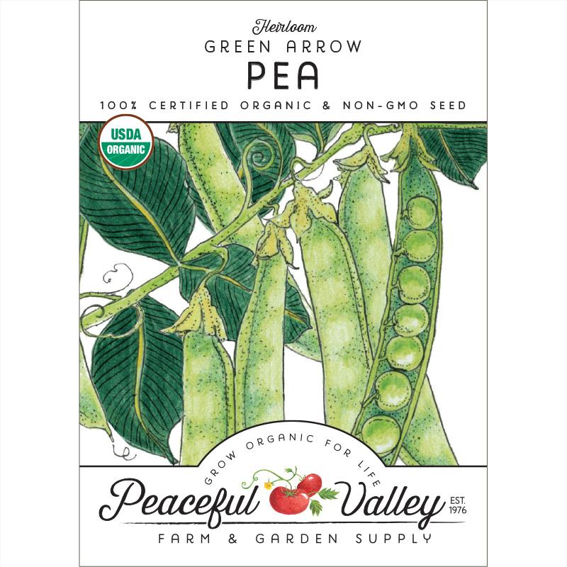 Green Arrow Pea Seeds (Organic) - Blessings Grow Meadows