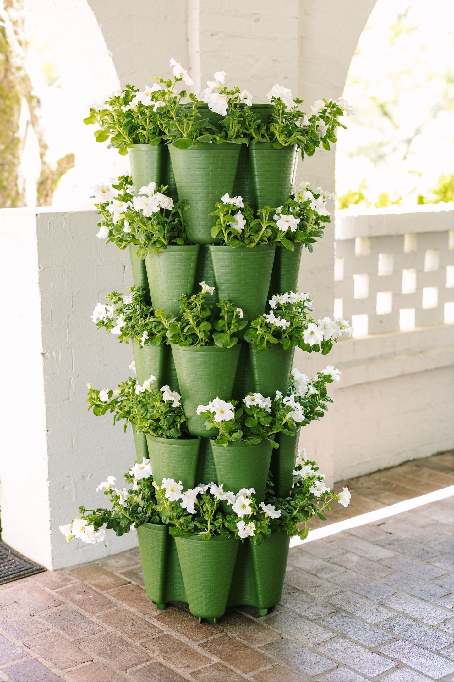5 Tier GreenStalk Garden Original Vertical Planter - Basket Weave Texture - Blessings Grow Meadows