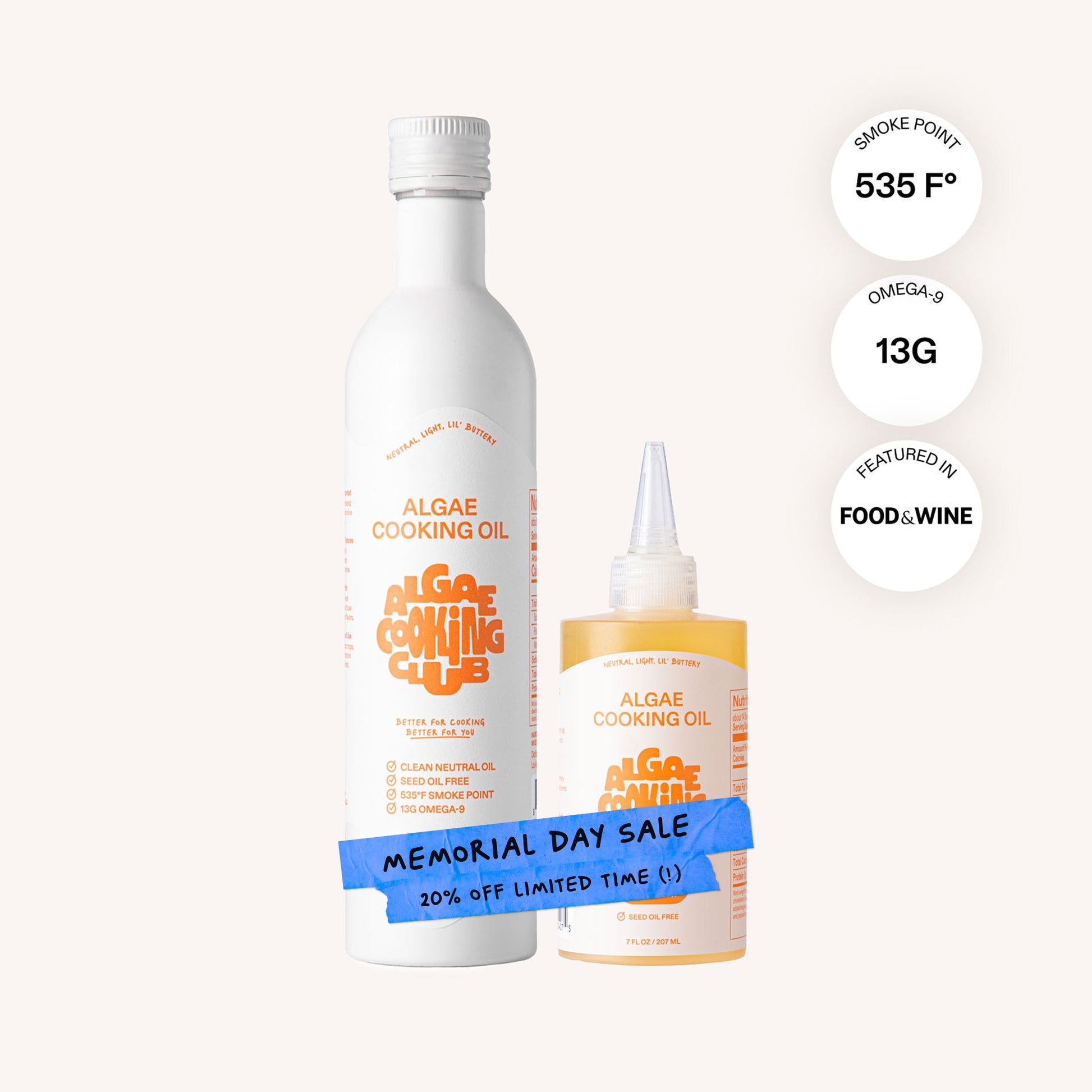 Assorted algae cooking oils in squeeze bottles from Algae Cooking Club, displayed in a group on a plain background.